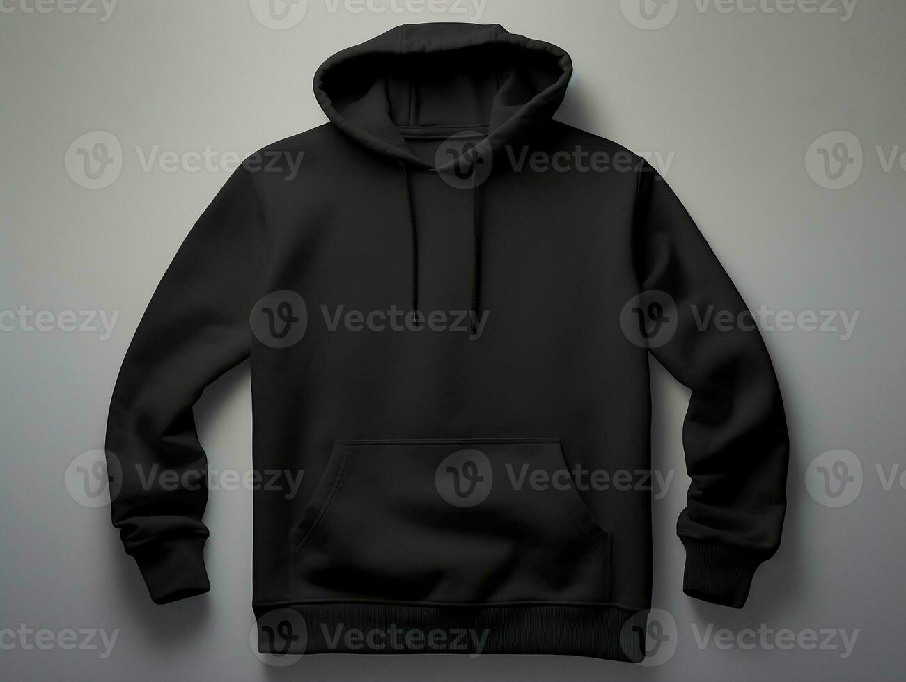Black hoodie mockup with isolated background AI Generative photo