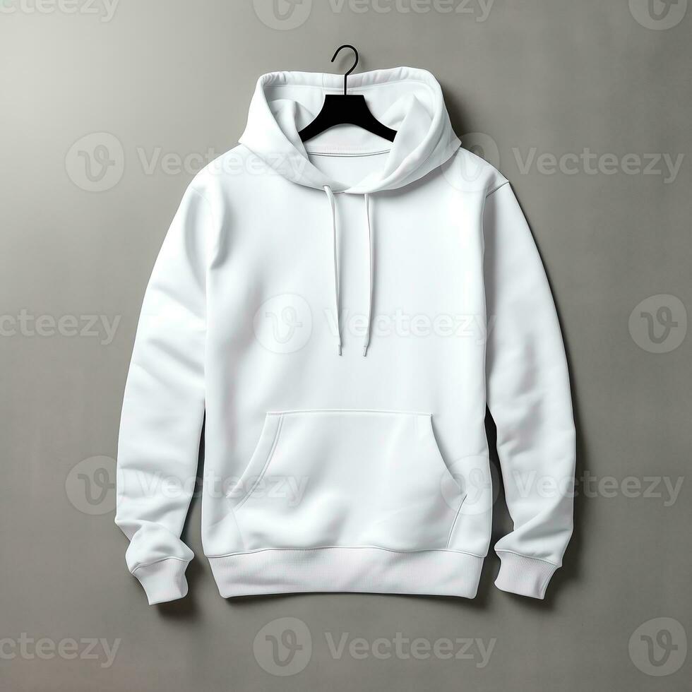 White hoodie mockup with isolated background AI Generative photo