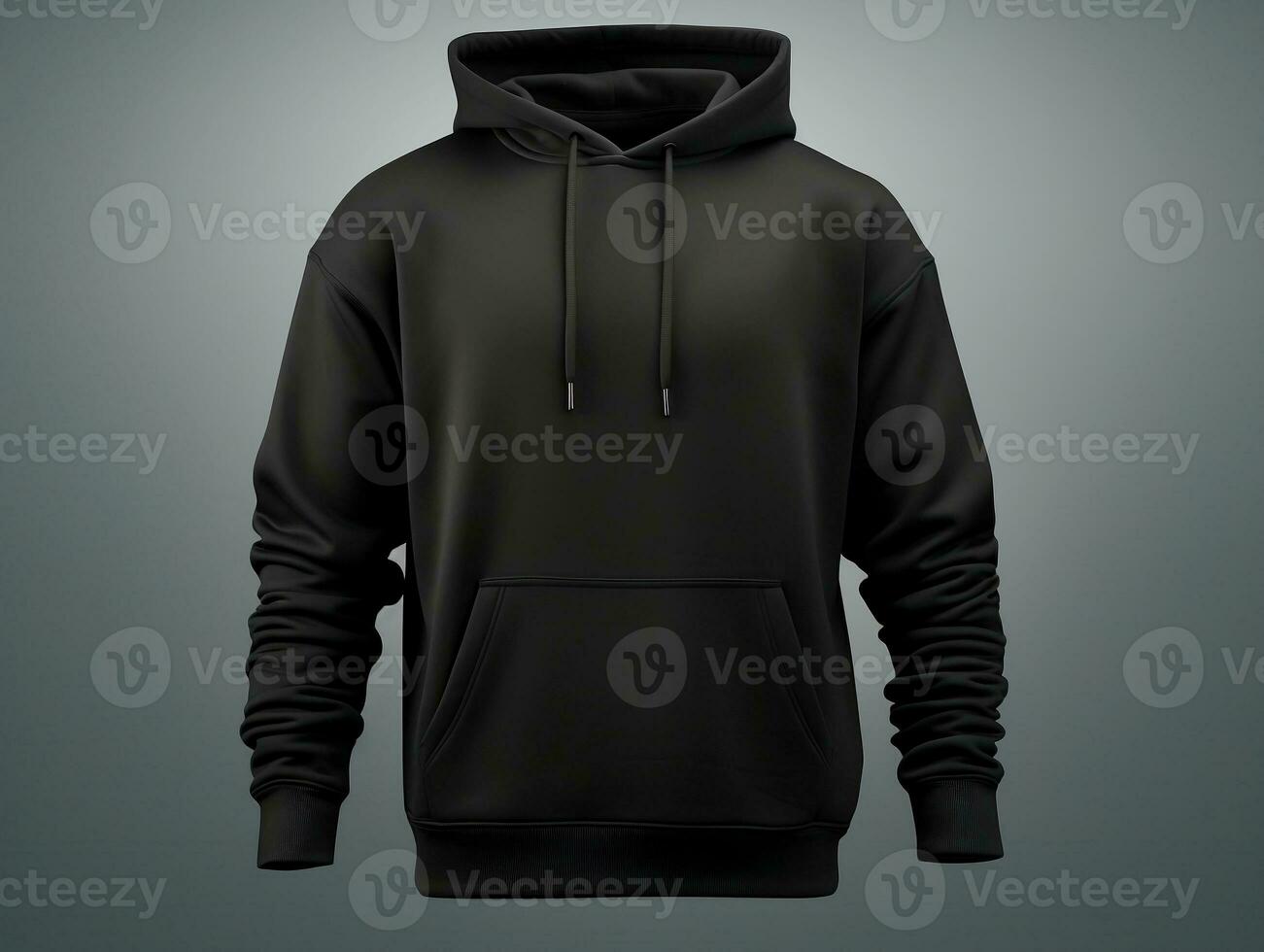 Black hoodie mockup with isolated background AI Generative photo