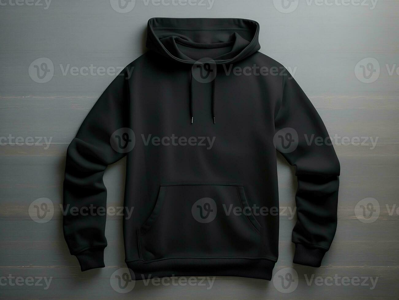 Black hoodie mockup with isolated background AI Generative photo