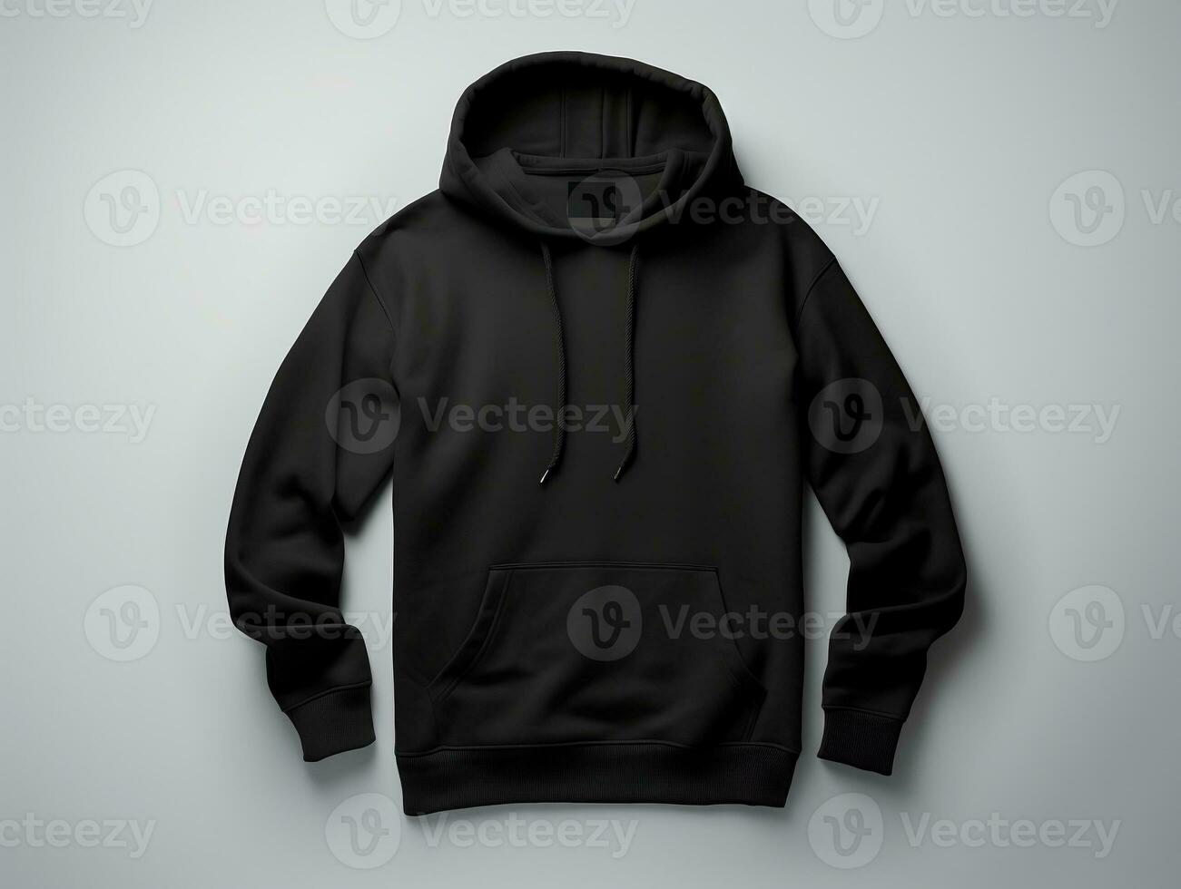 Black hoodie mockup with isolated background AI Generative photo