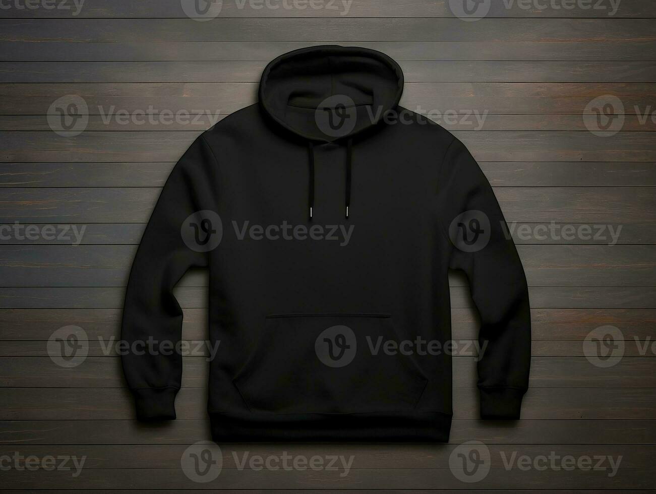 Black hoodie mockup with isolated background AI Generative photo