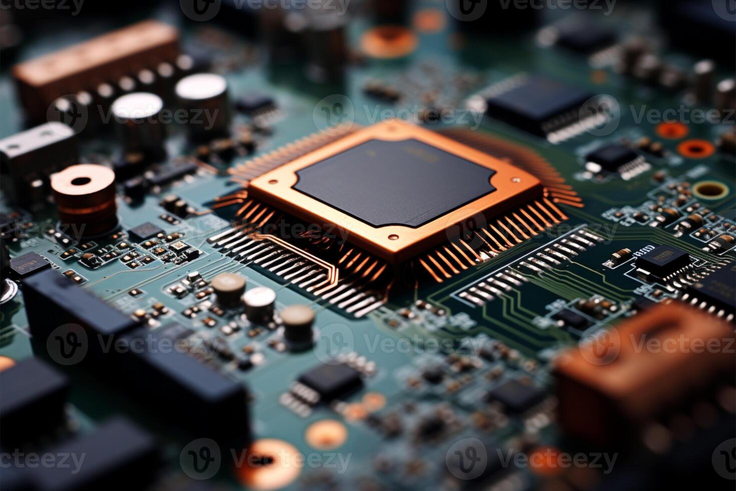 A magnified perspective unveils the complexities of an electronic ... Circuit Diagram