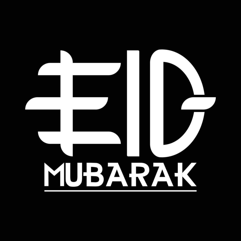 Eid Mubarak Typography Vector Design