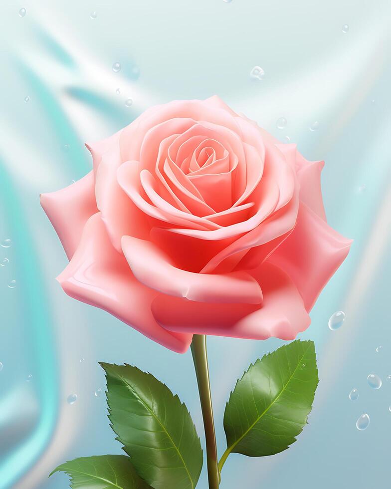 rose flower soft white background photo