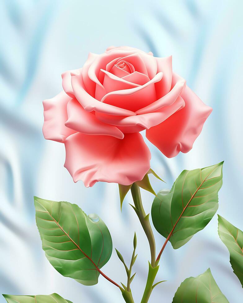 rose flower soft white background photo