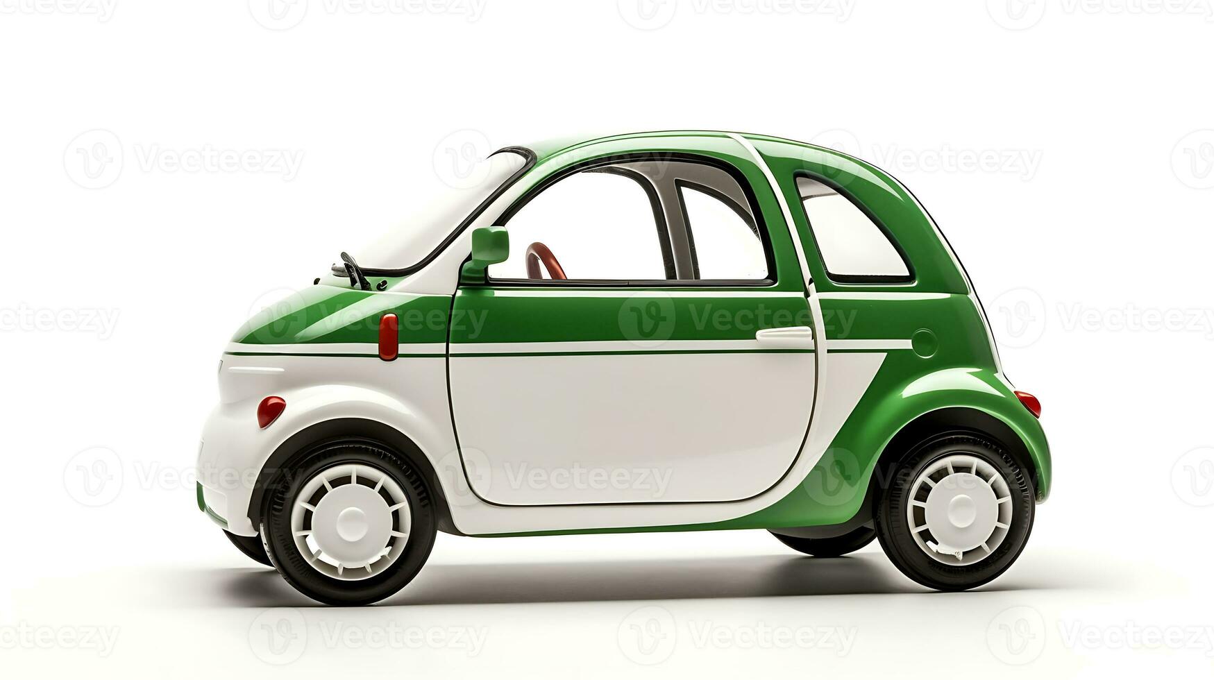 small car on white background photo