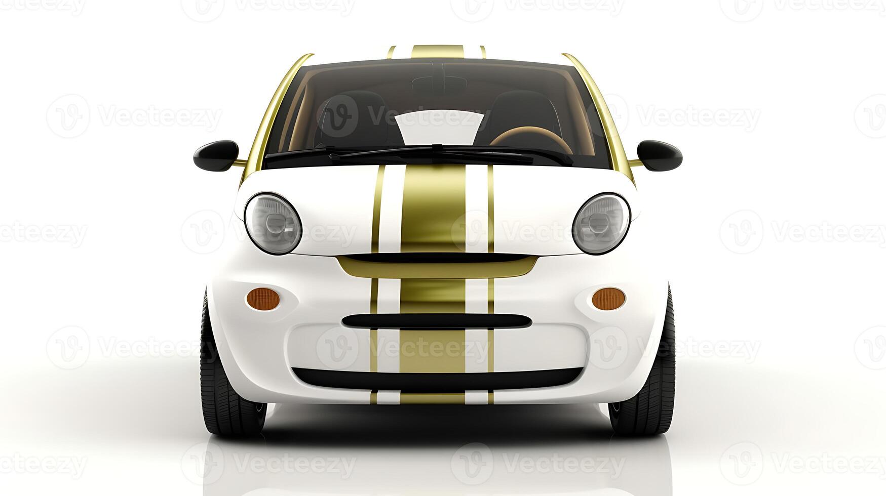 small car on white background photo