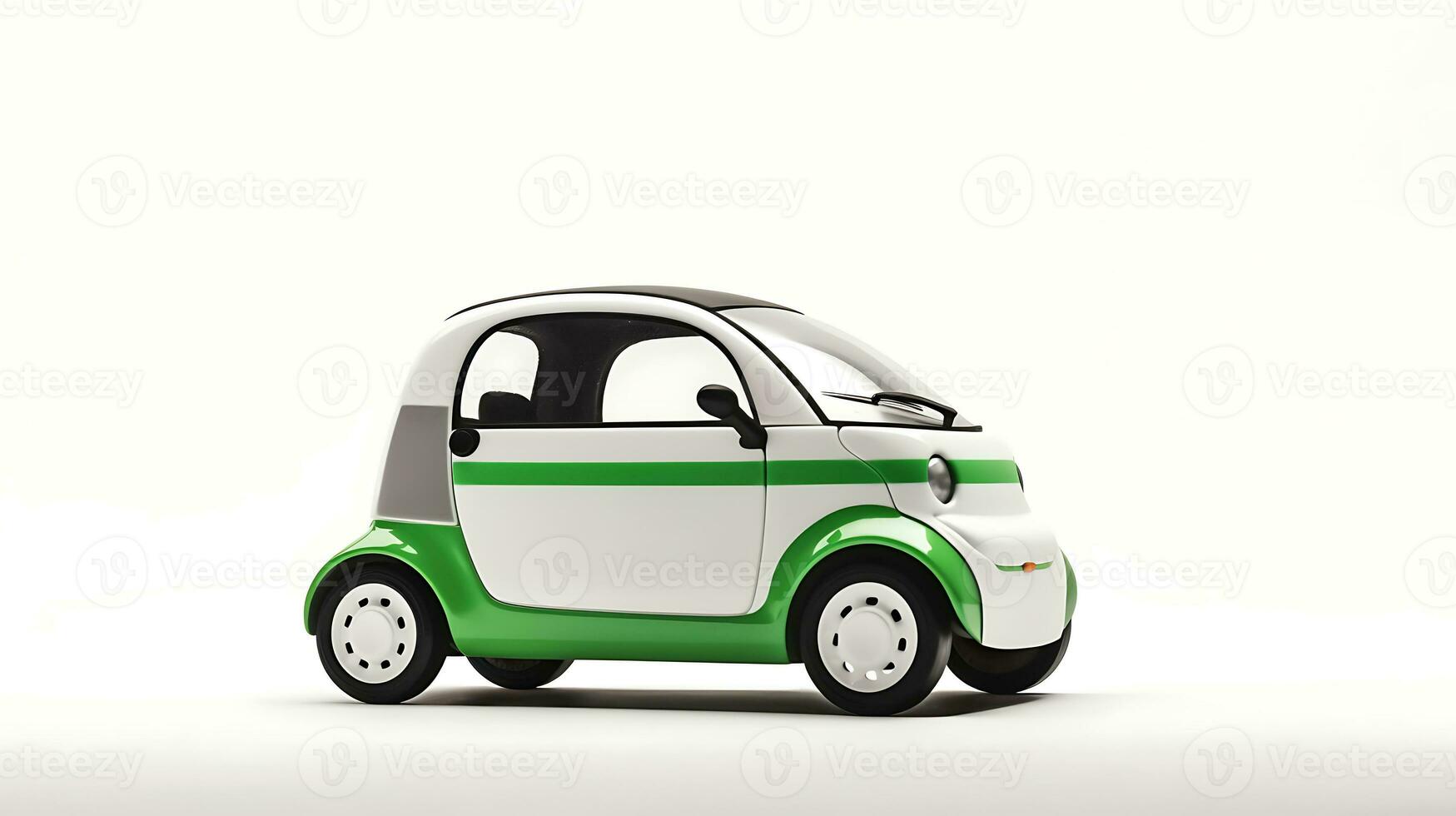 small car on white background photo