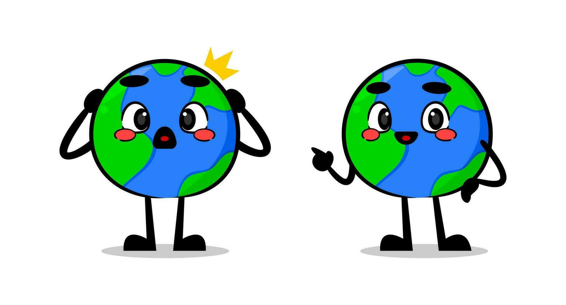 cute earth mascot, cute vector mascot illustration.