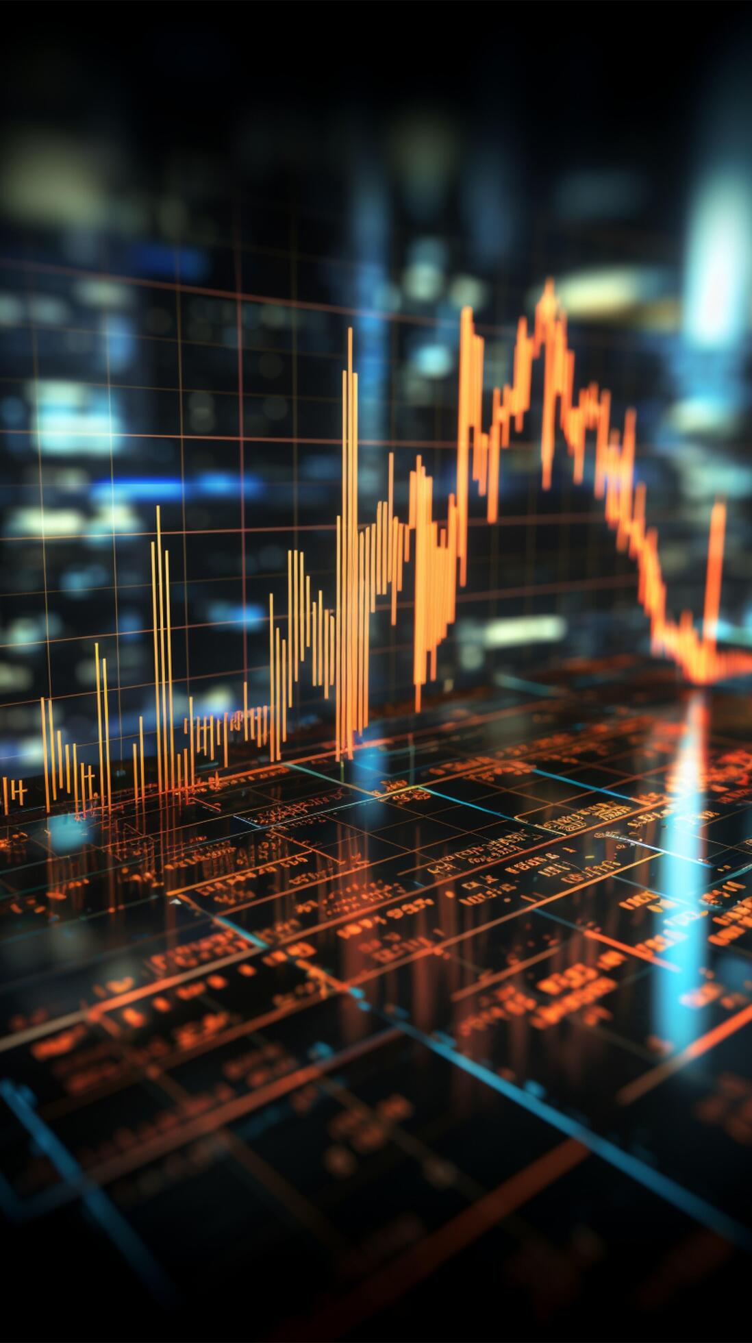 Graph and chart backdrop embodies forex trading, market dynamics, and ...