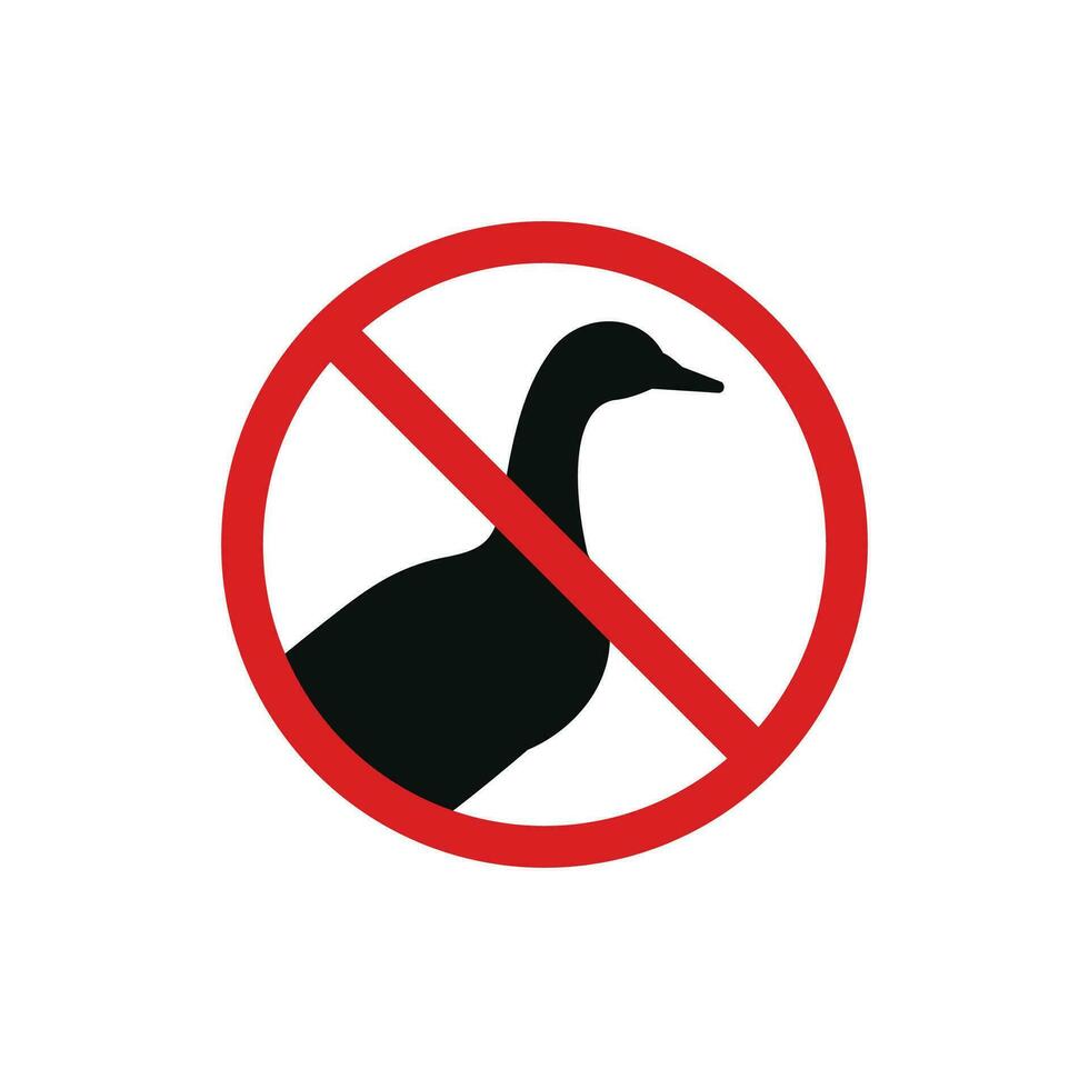 No duck icon sign symbol isolated on white background vector