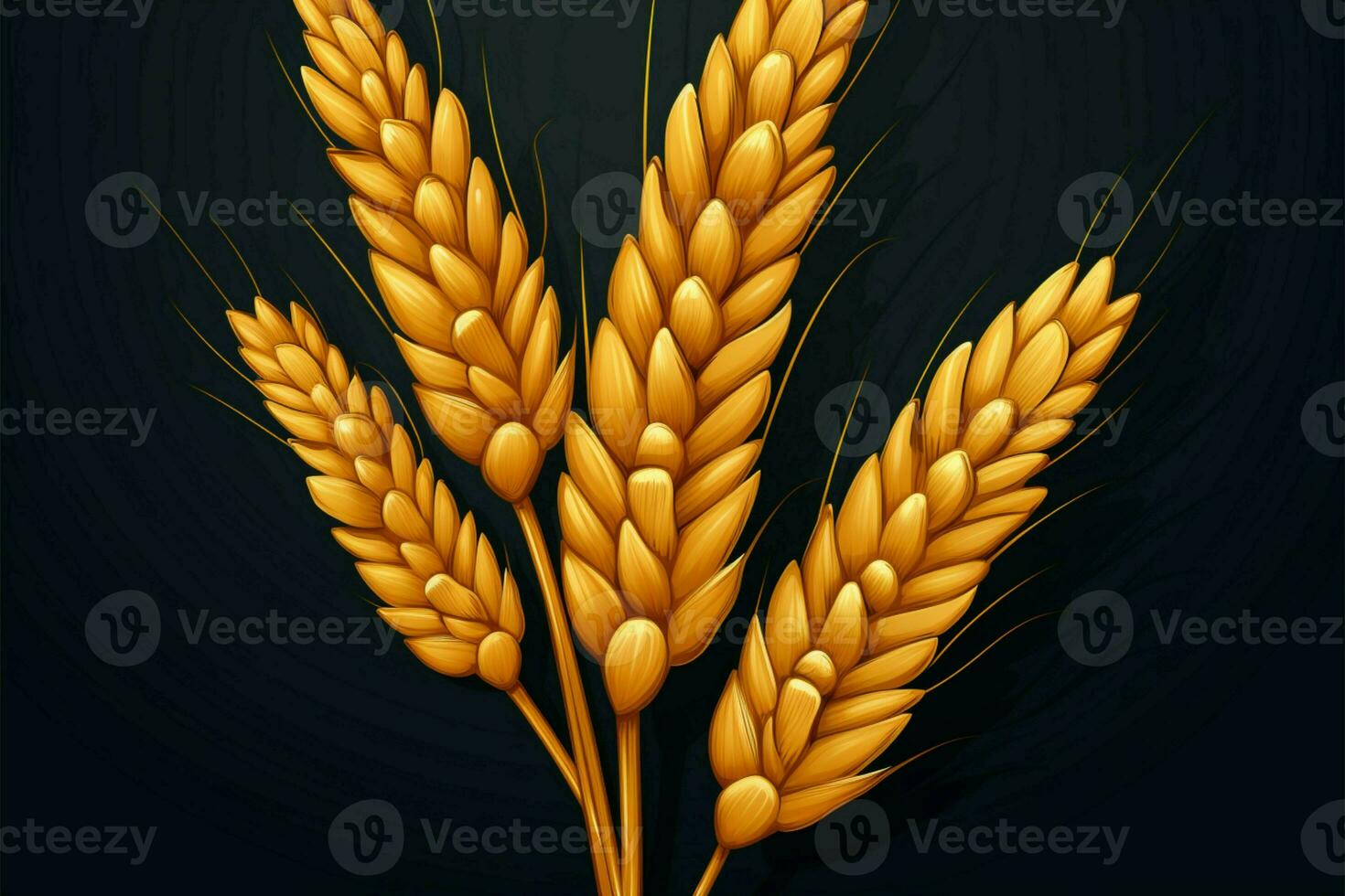 Wheat ear icon, featuring a playful cartoon style design with simplicity AI Generated photo