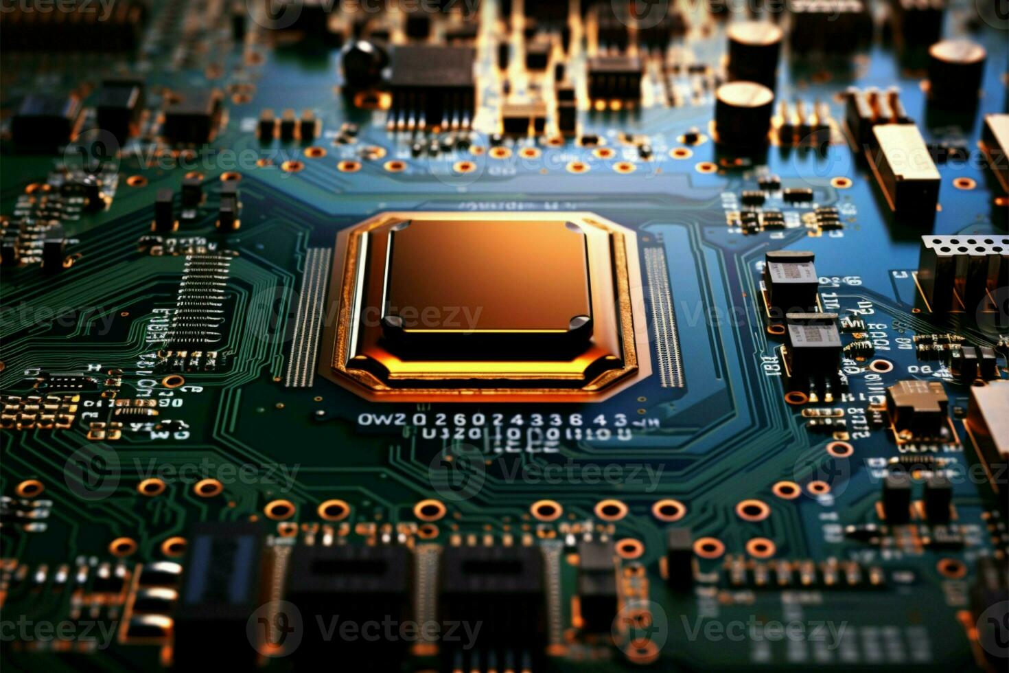 In electronic devices, circuit boards serve as essential, central components AI Generated photo
