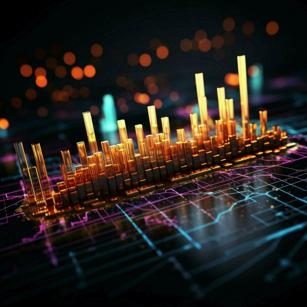 Line graphs depicting the performance of businesses and stock market For Social Media Post Size AI Generated photo