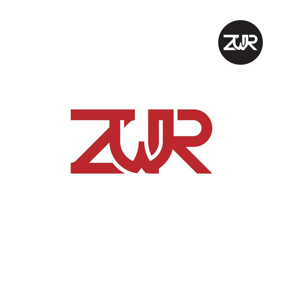 letra zwr monograma logo diseño vector