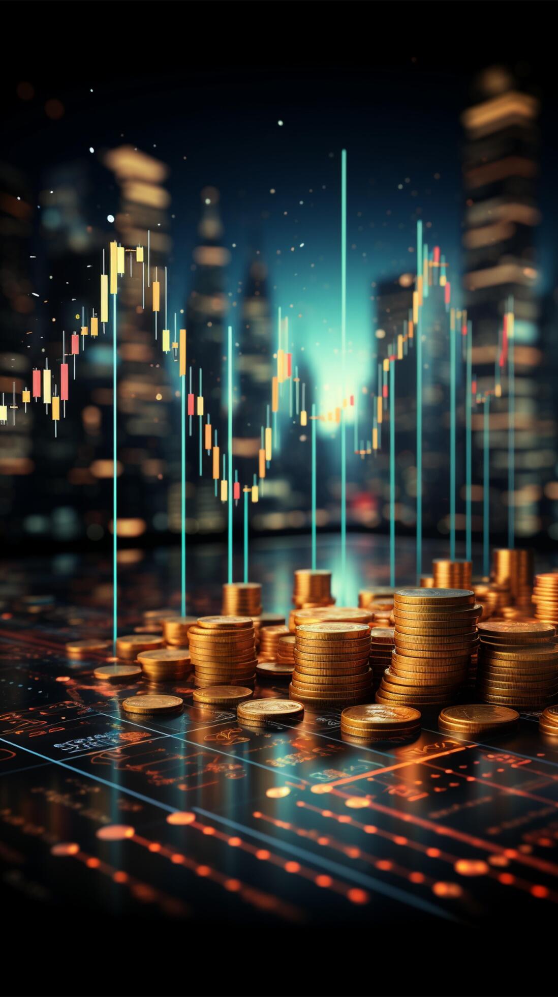Dynamic lines Businesses, stock market performance portrayed through