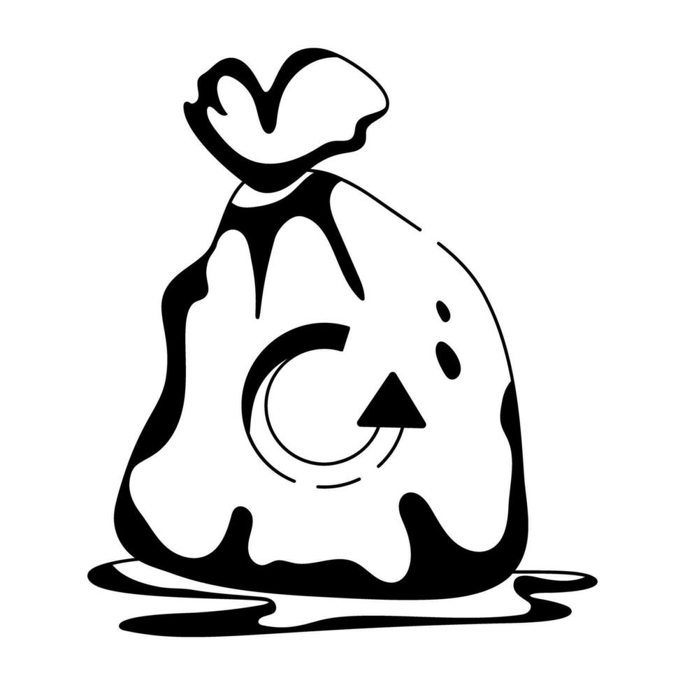 Trendy Garbage Bag vector