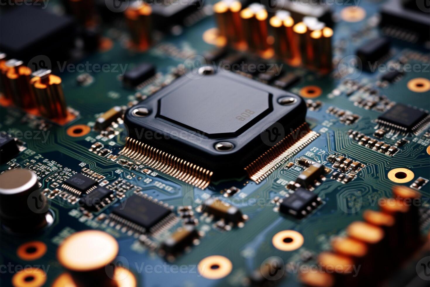 A magnified perspective unveils the complexities of an electronic ... Circuit Diagram