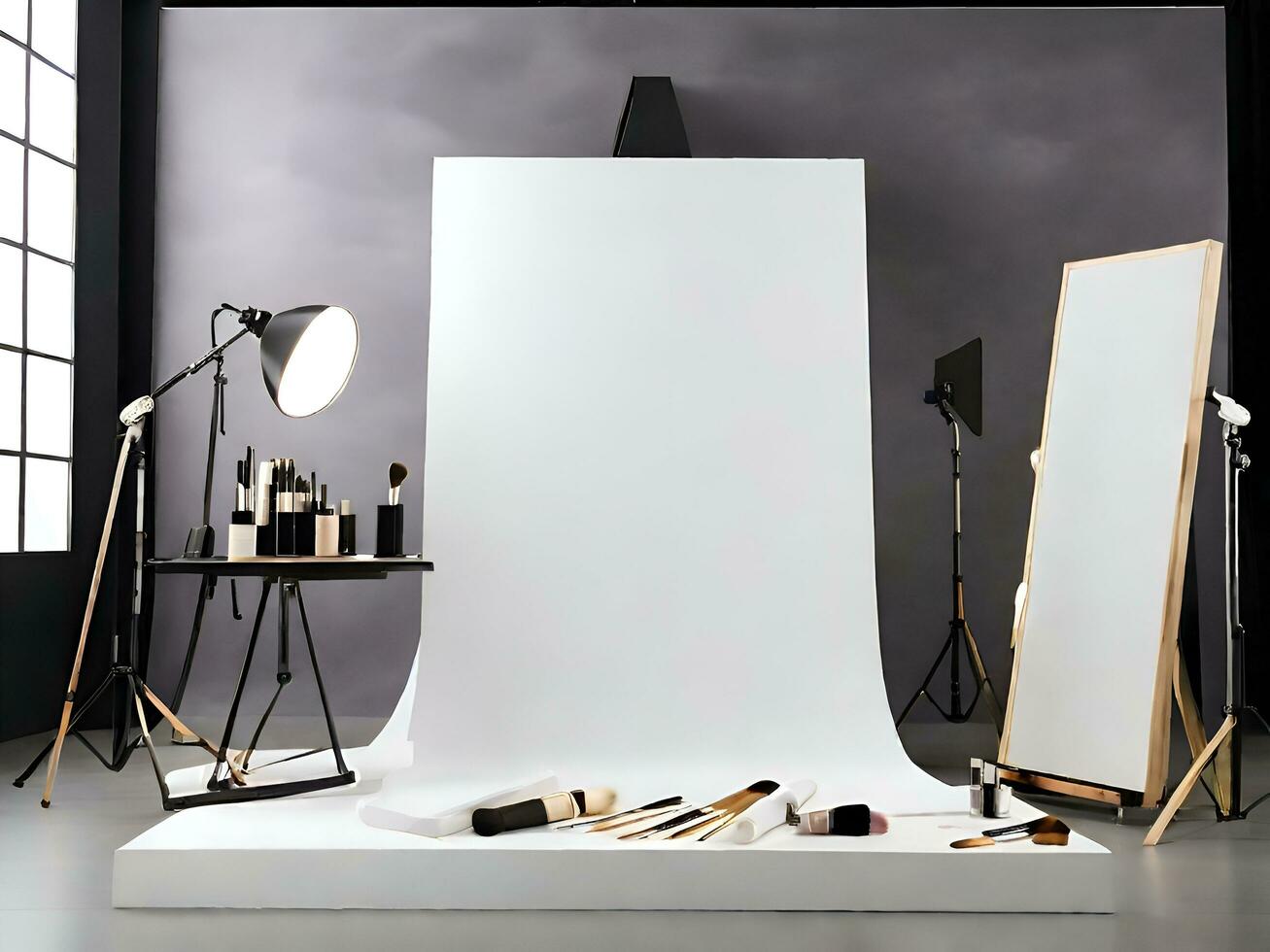 Professional product photo shooting scene realistic Photo studio setup by AI-generated