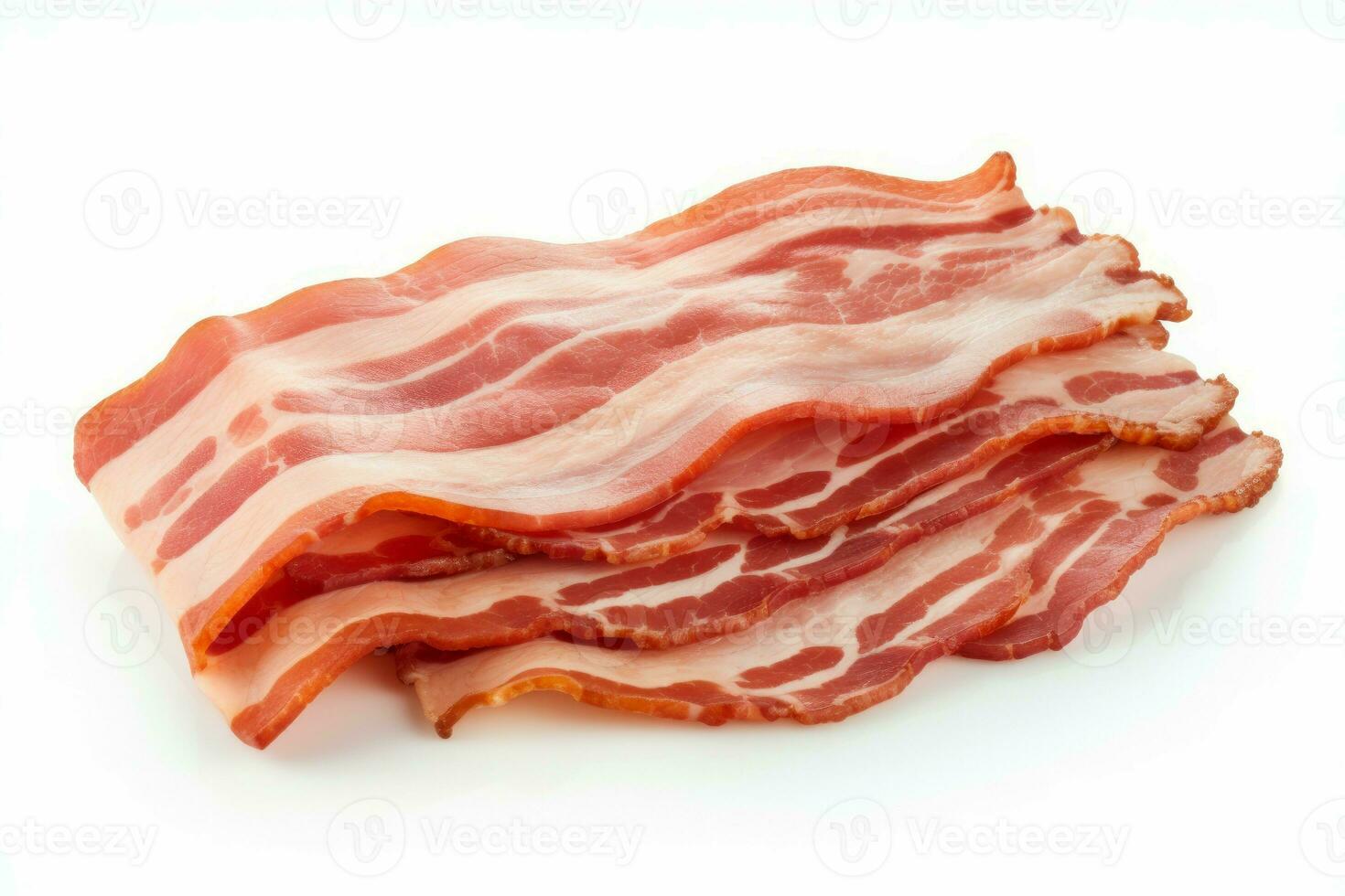 Greasy Fresh bacon. Generate Ai photo