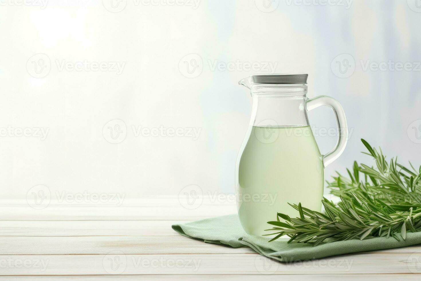 Jug glass of homemade refreshing tarragon drink. Generate Ai photo