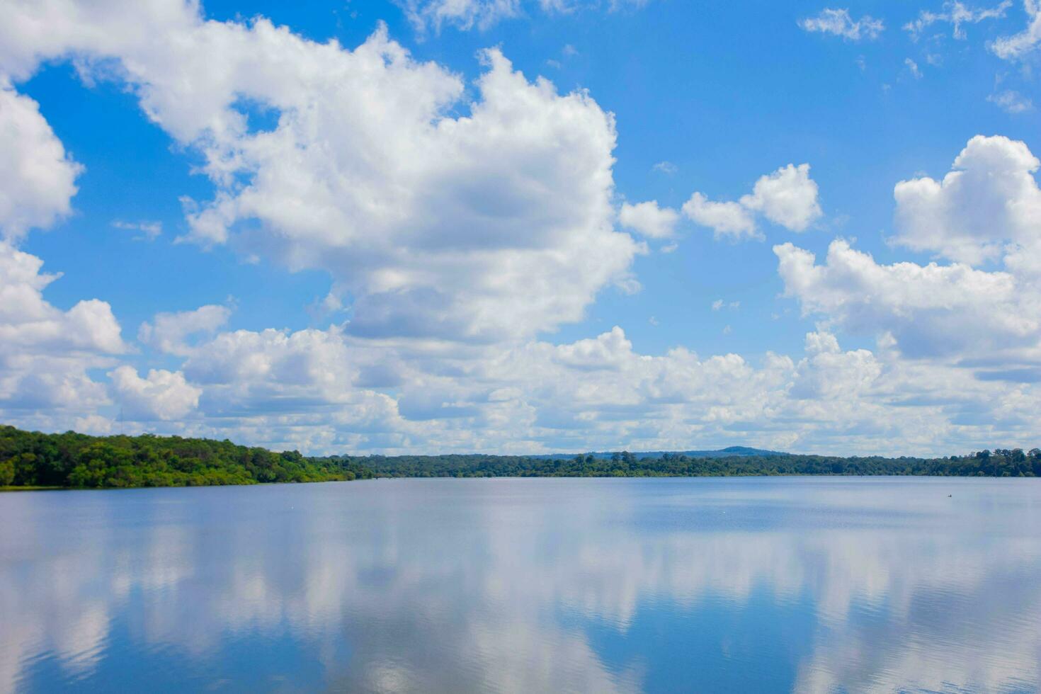 Reservoir in the rainy season photo