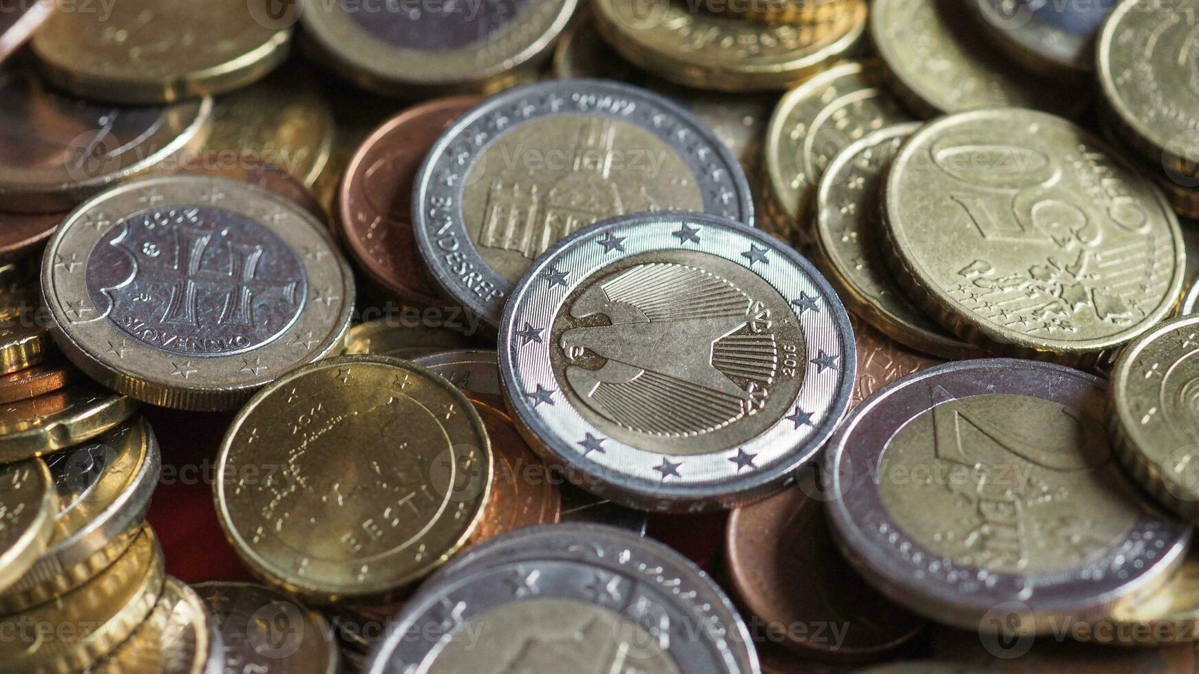 euro coins background photo