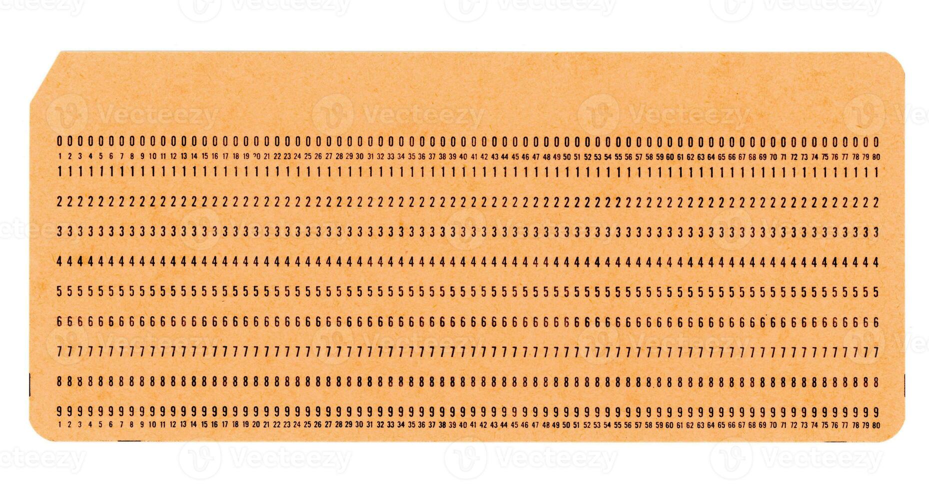 punched card for programming photo