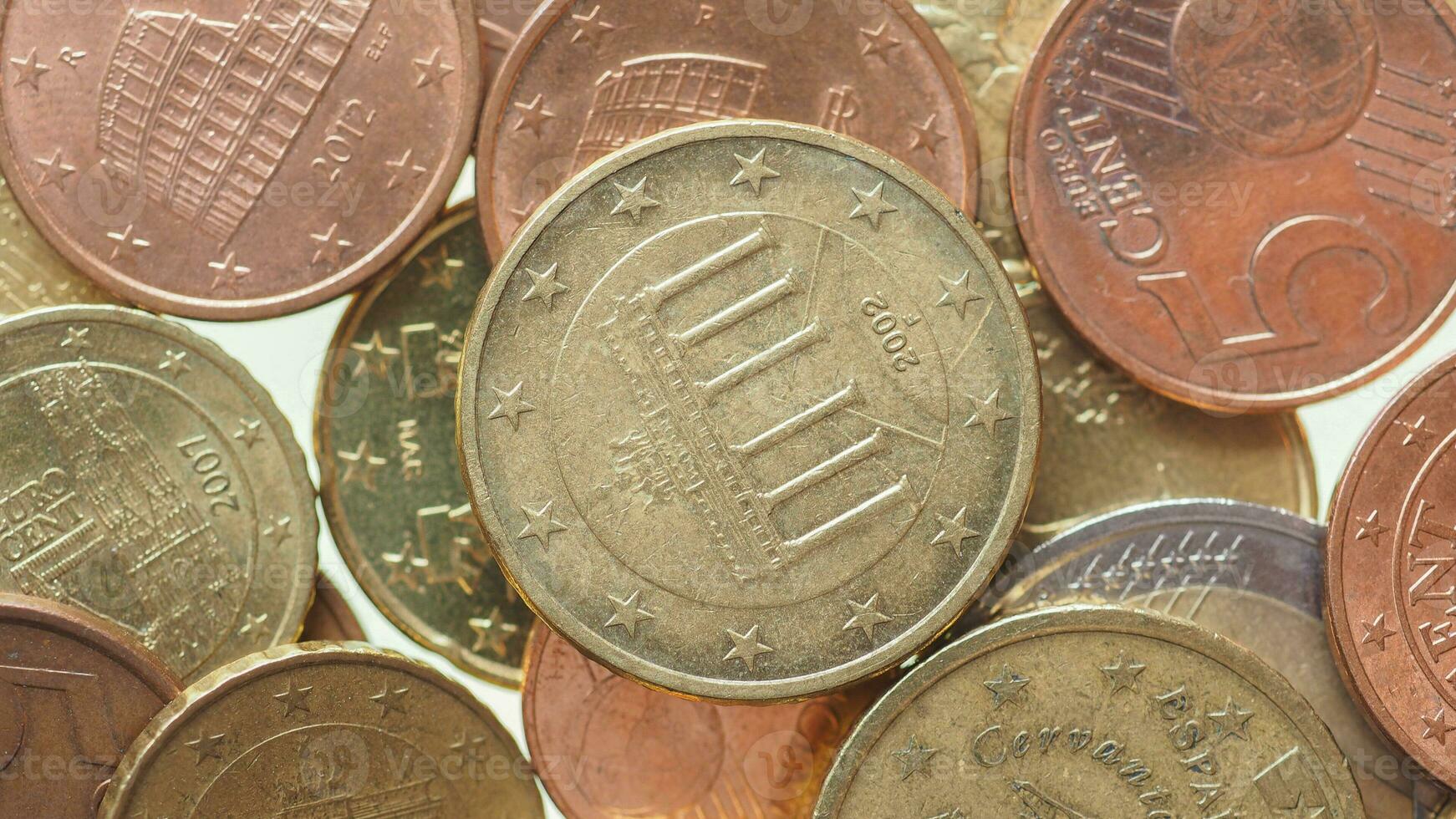 Fondo de monedas de euro foto