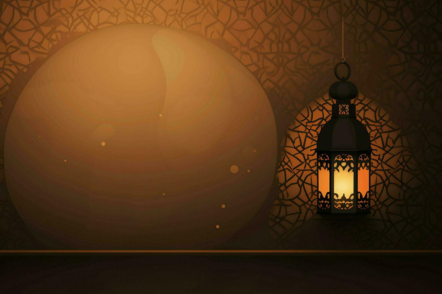 brown flat islamic background ai generative photo