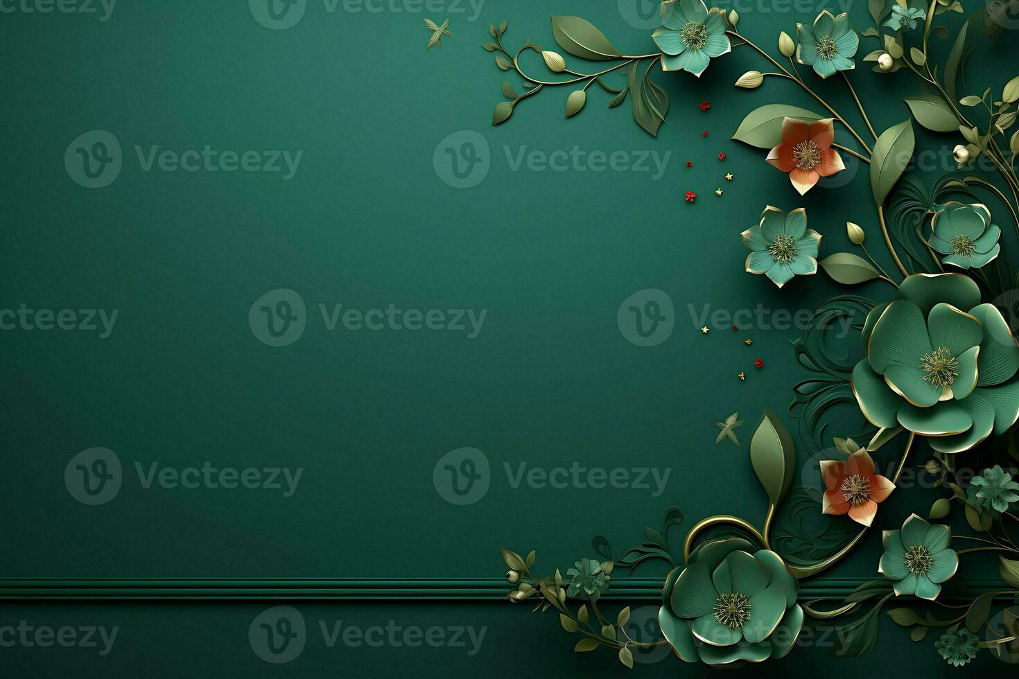 flat background with islamic ornament ai generative photo