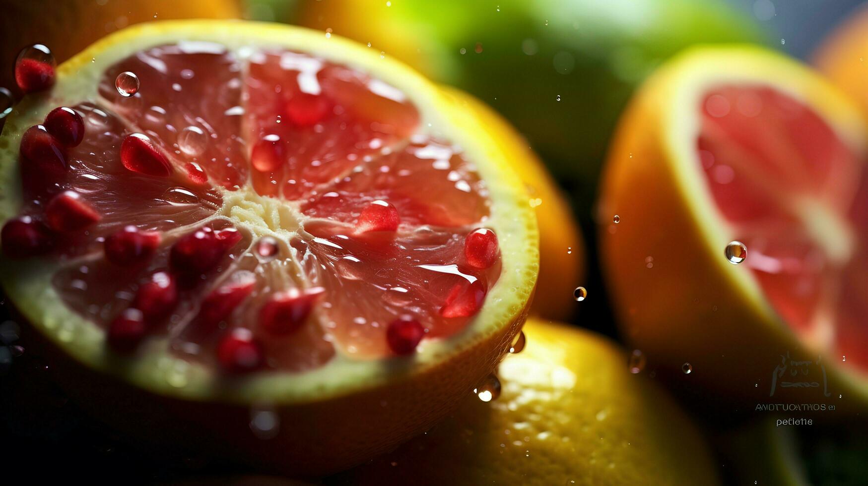 fresh mix fruit orange and apple AI Generative photo