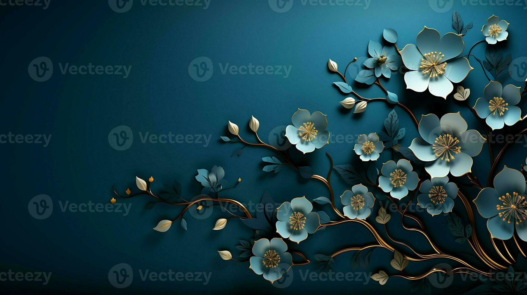 flat background with islamic ornament ai generative photo