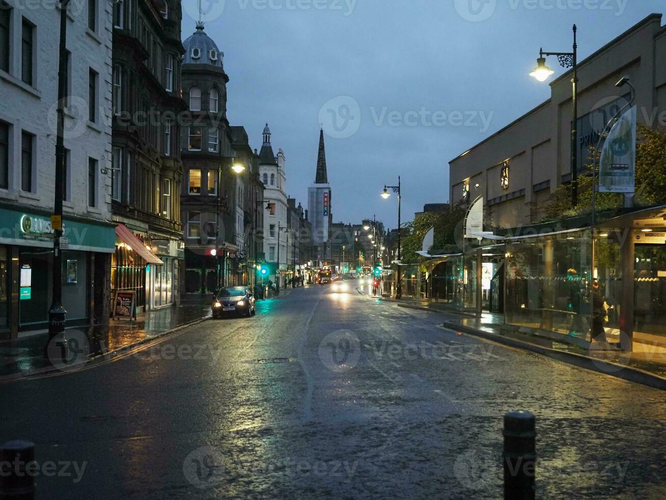 High Street at night in Dundee photo