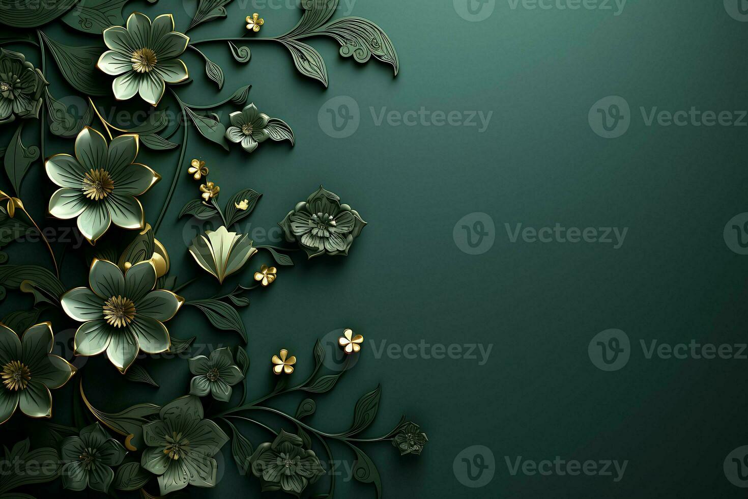 flat background with islamic ornament ai generative photo