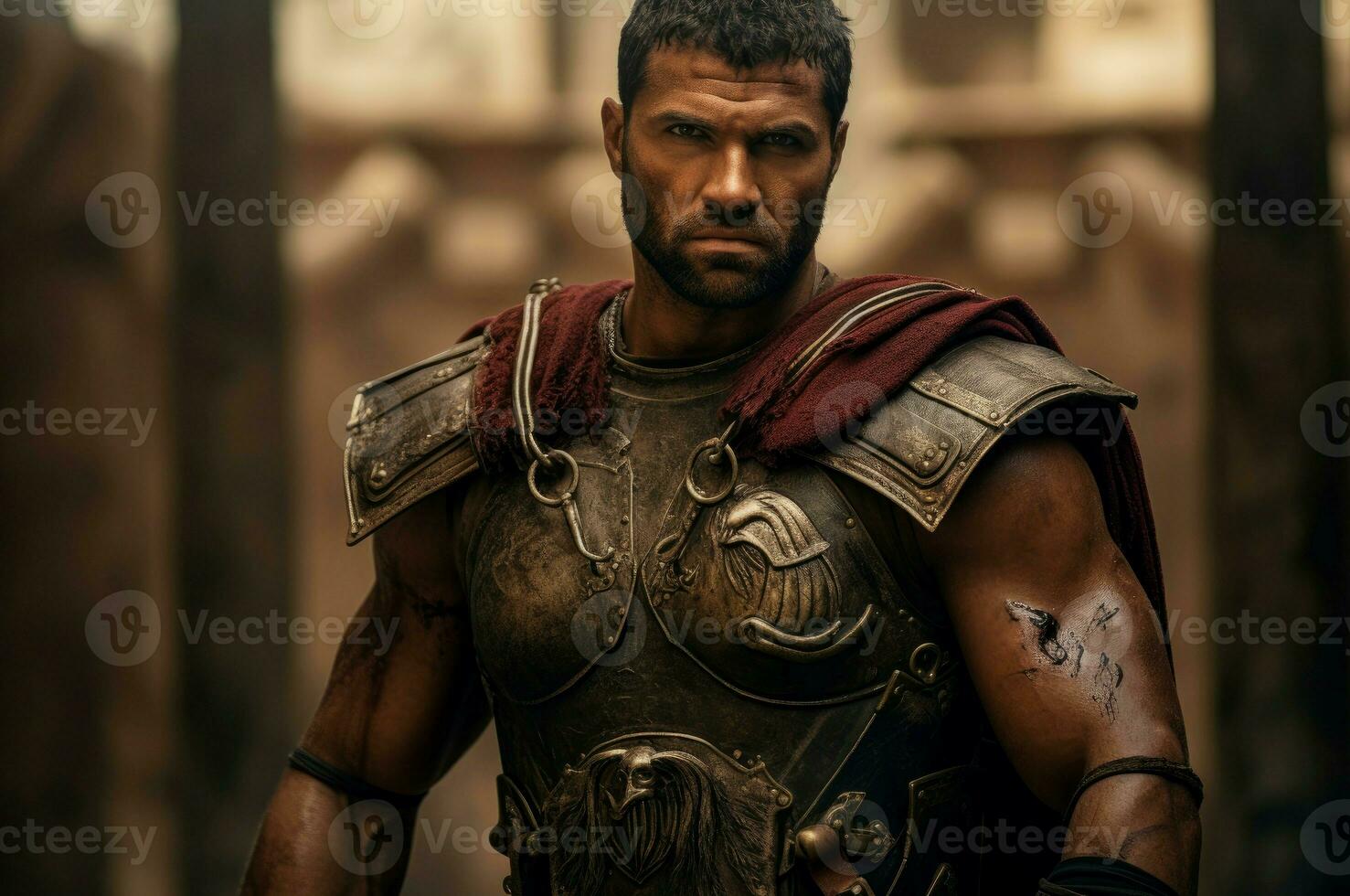 gladiador hombre guerrero. generar ai foto