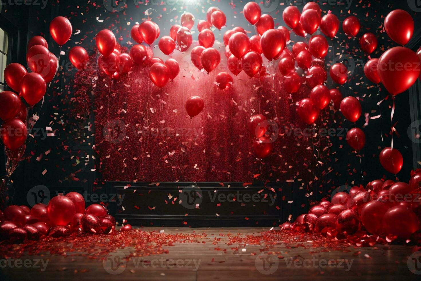 Room with ballons ai generated photo