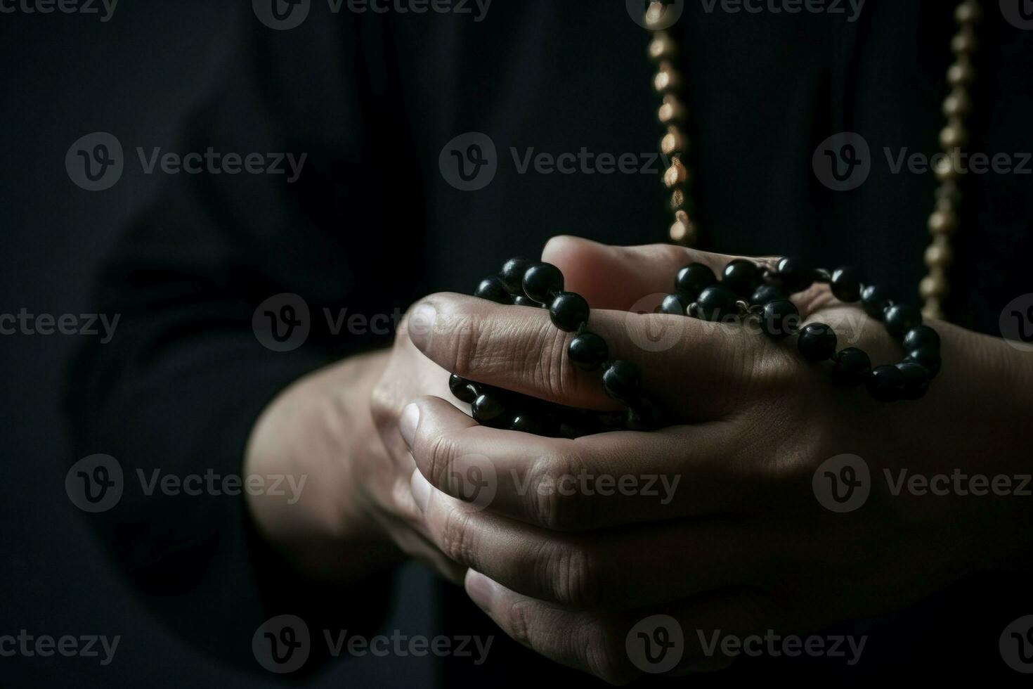 Muslim prayer hands ritual. Generate Ai photo