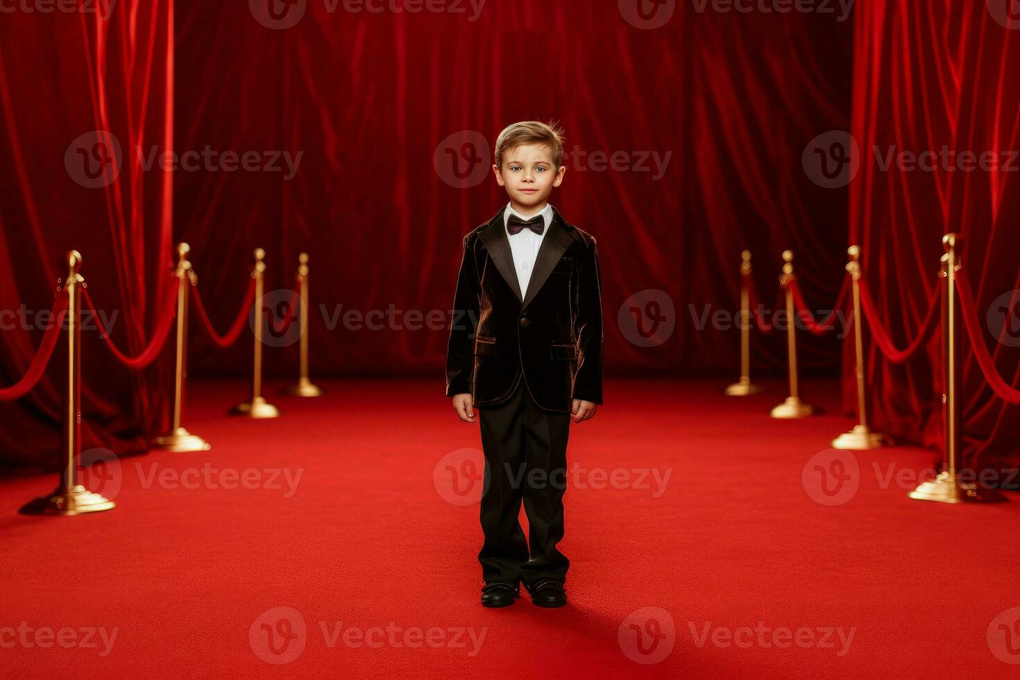 Glamorous Child red carpet. Generate AI photo