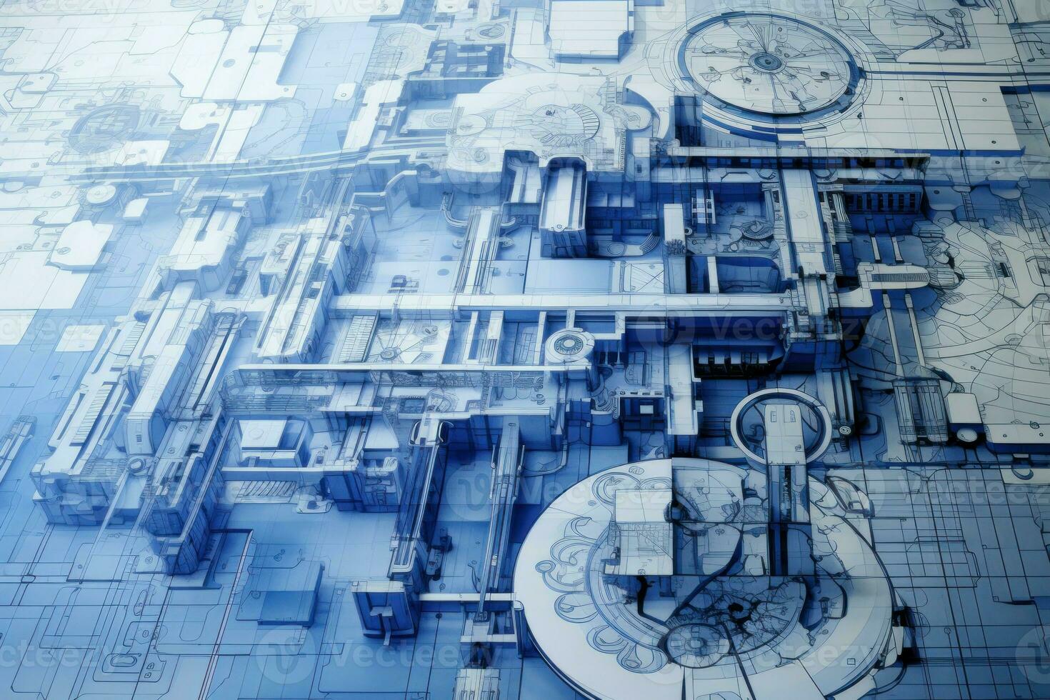 Technical Architectural plan. Generate Ai photo