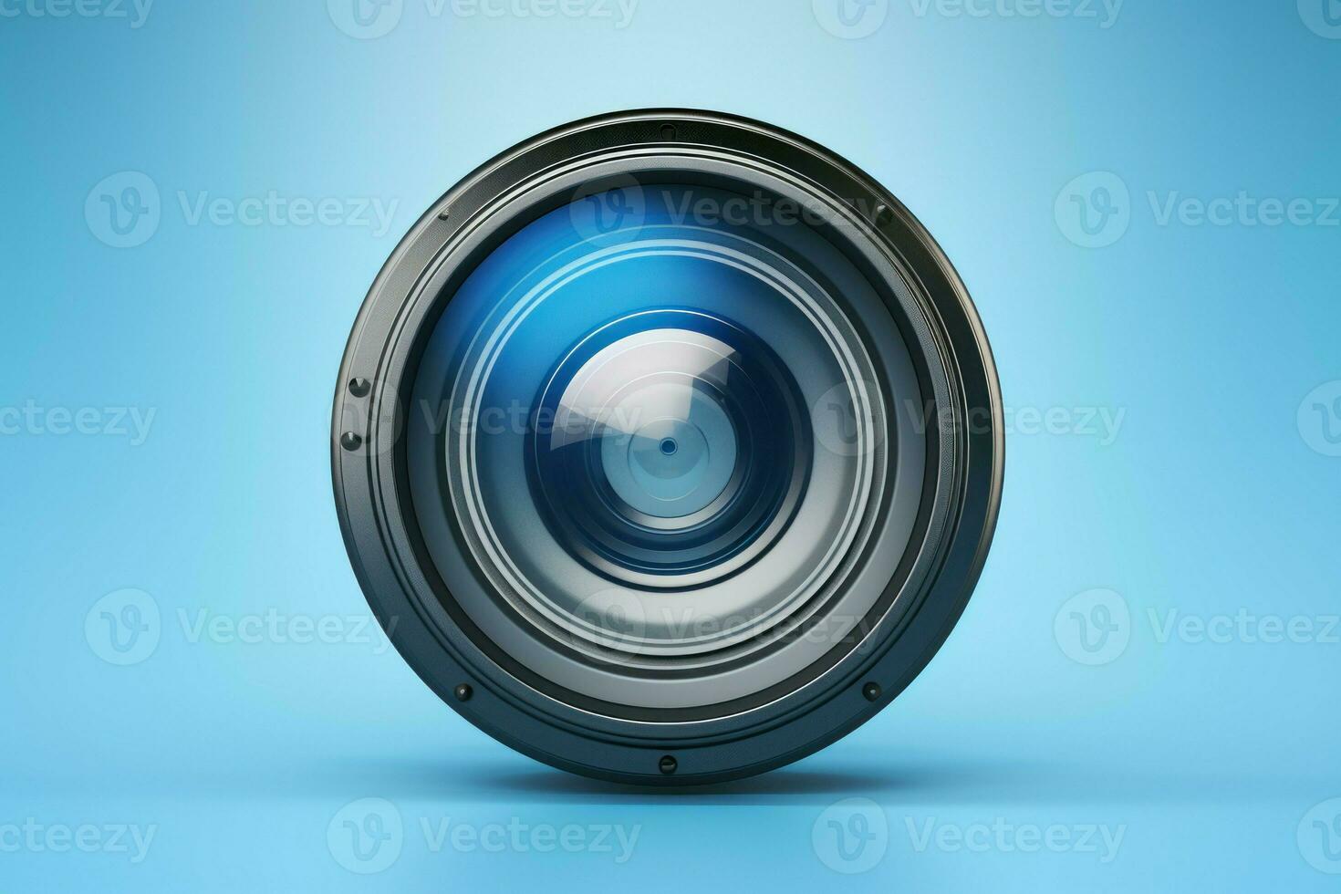Durable Camera lens blue. Generate Ai photo