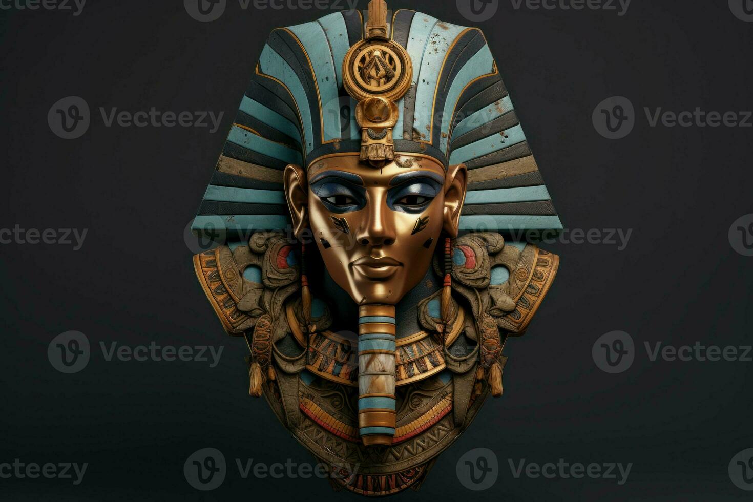 Iconic Egyptian king head. Generate Ai photo