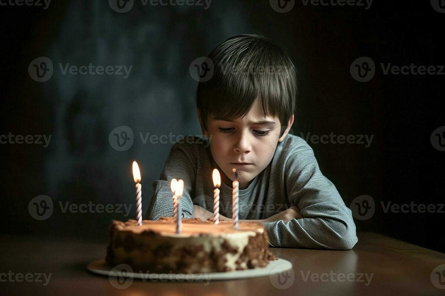 Sad boy cake. Generate ai photo