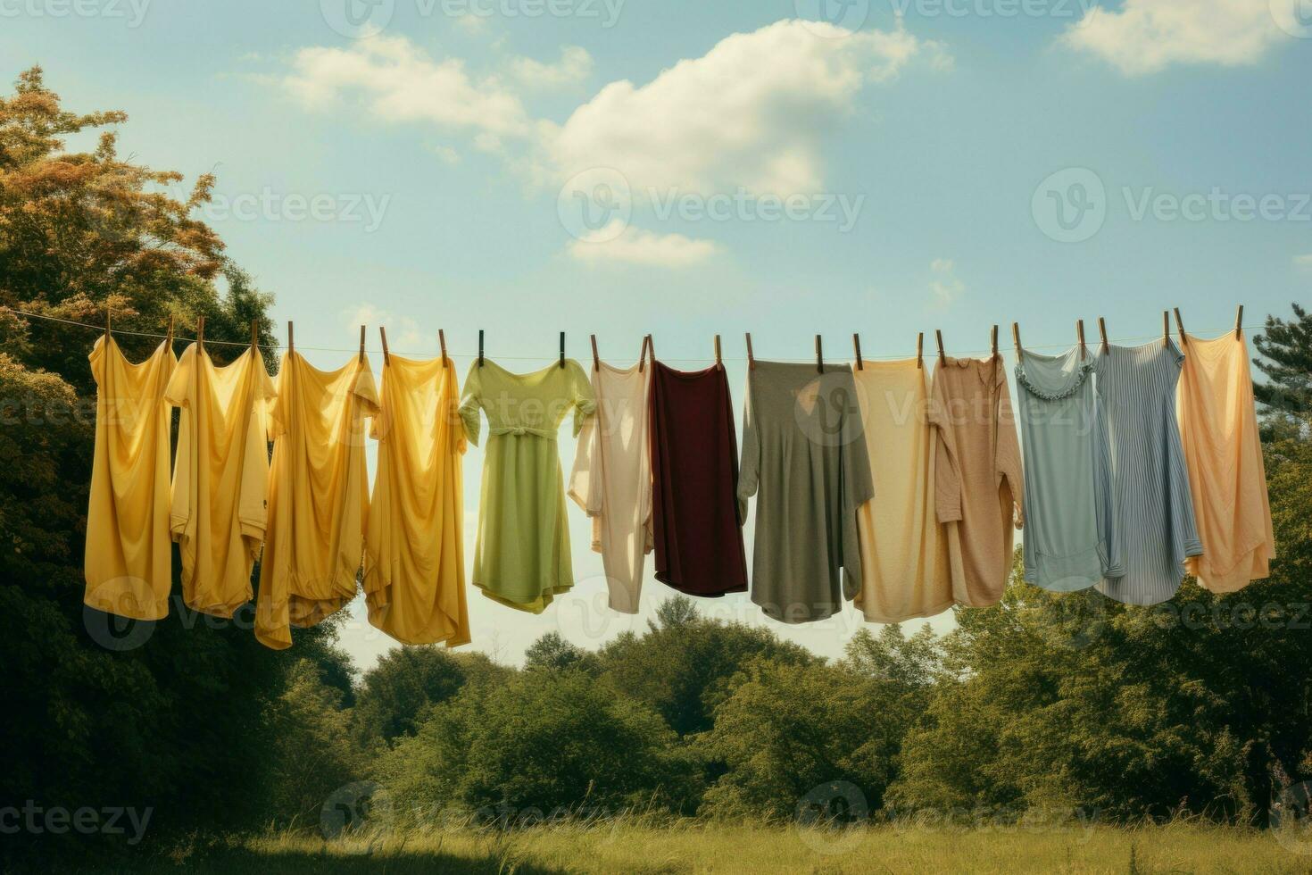 ligero ropa el secado. generar ai foto