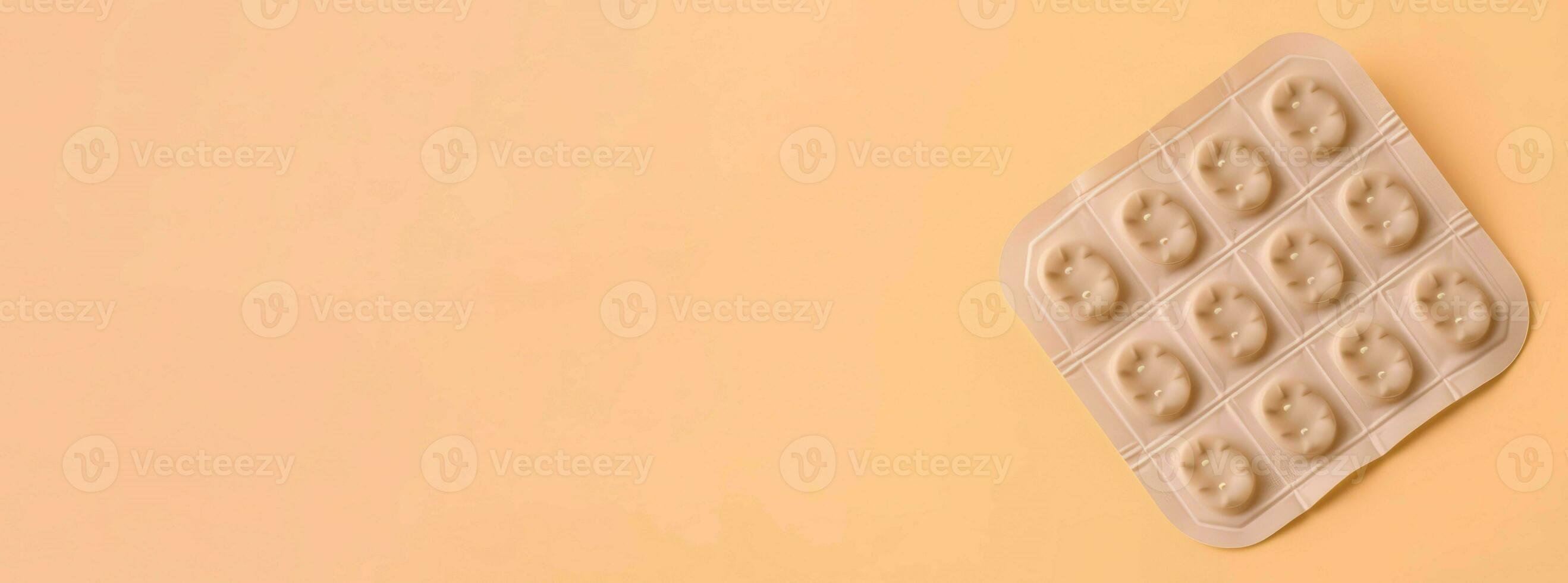 Contraceptive patch banner. Generate Ai photo