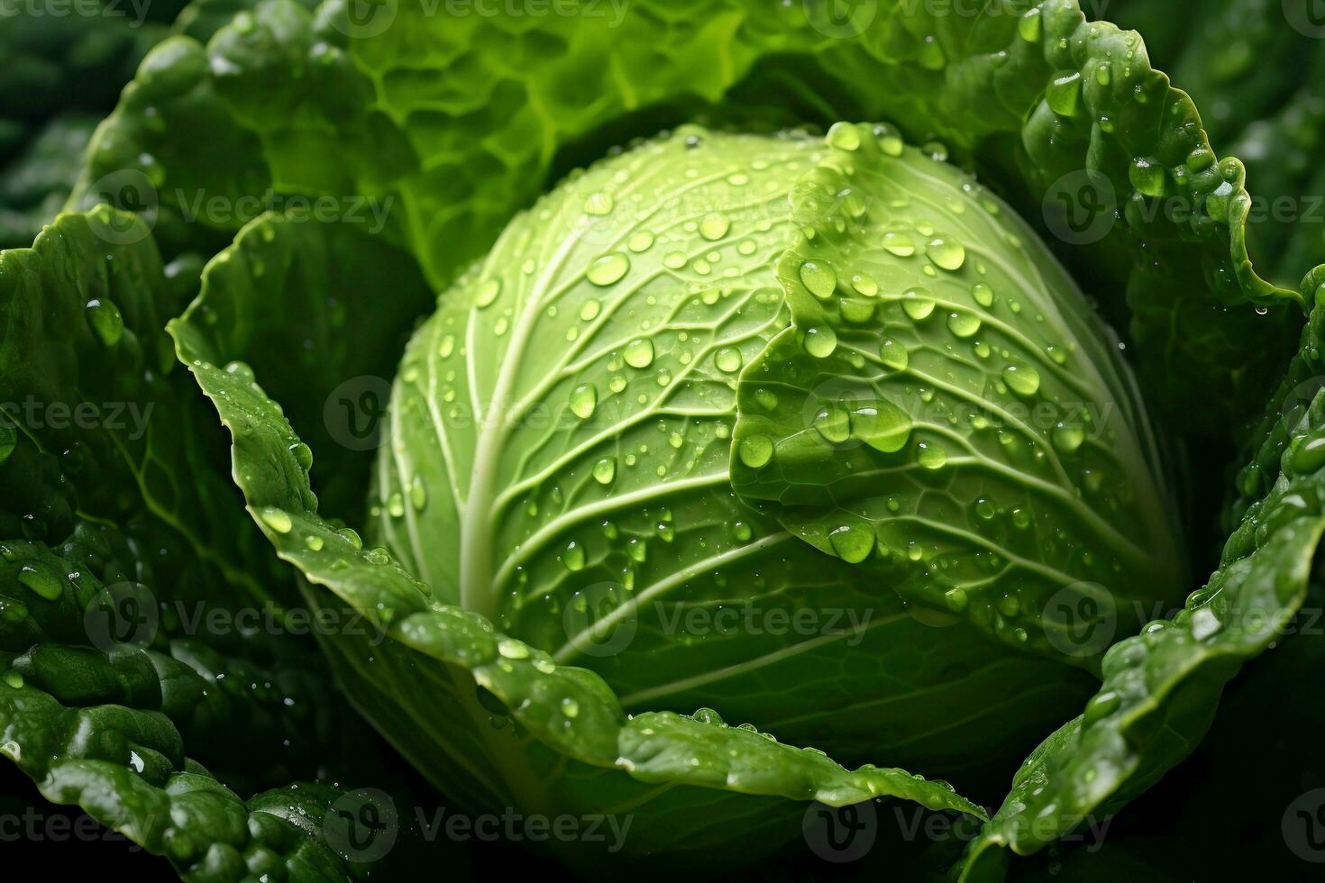 Nutritious Cabbage ripe. Generate Ai photo