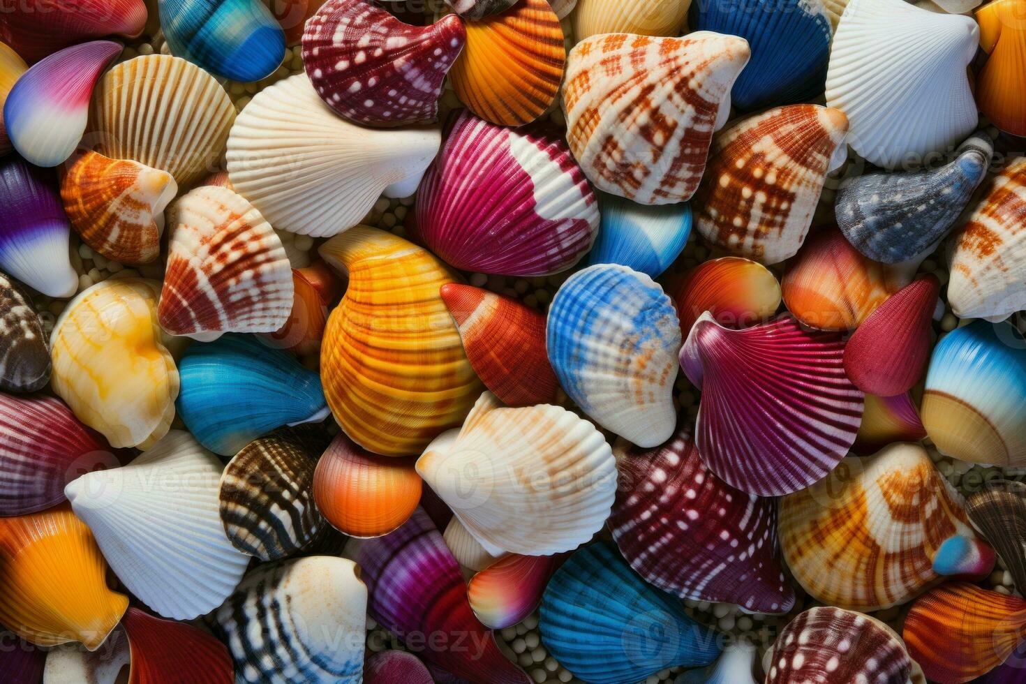 Intricate Colorful seashell. Generate Ai photo