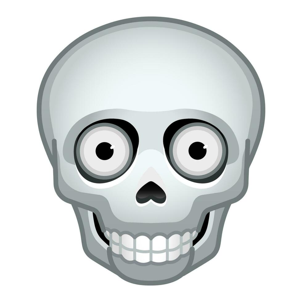 Simple bone skull Large size of emoji skull vector
