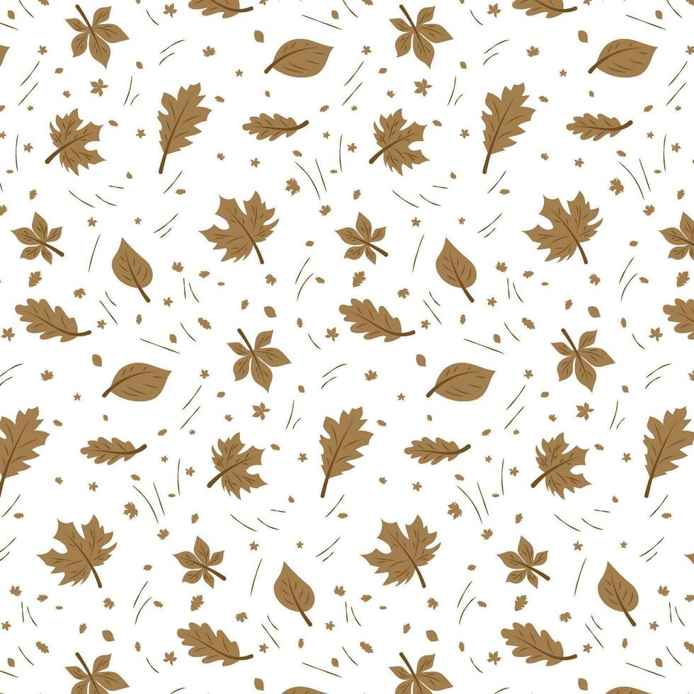 Leaves falling in the air vector illustration pattern